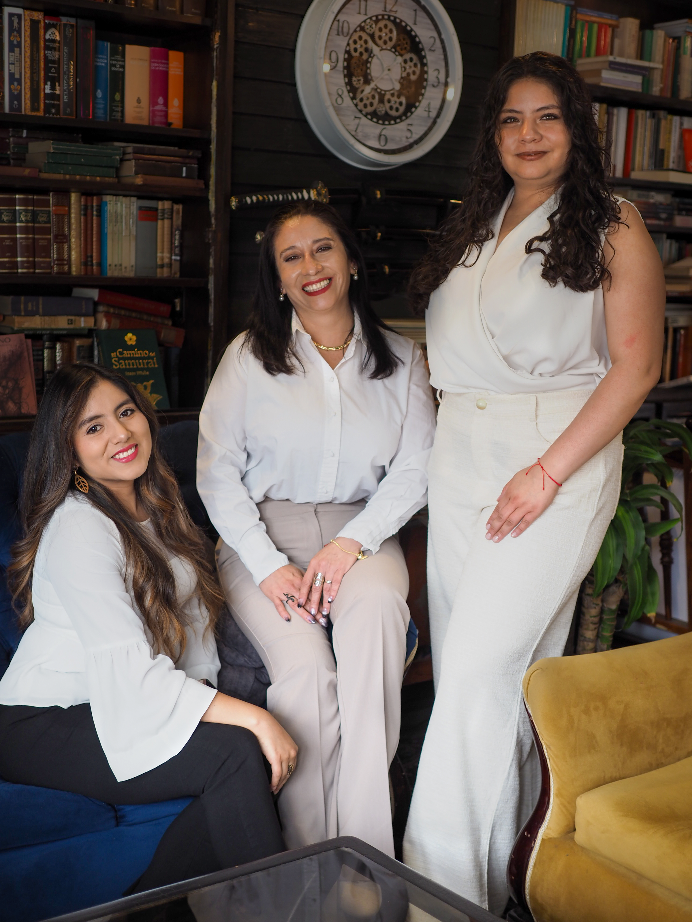 Angie, Erika and Andre sitting